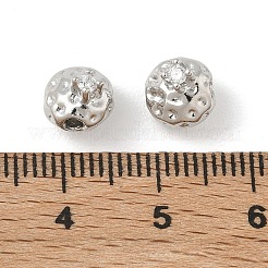 Messing Micro Pave klare Zirkonia Perlen&nbsp;CU-CBA9FFD-10P
