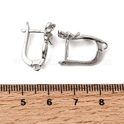 Ohrringverschluss aus Messing mit Blumenmuster&nbsp;KK-Z154-06P