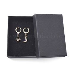 Серьги с кольцами в виде звезд и луны асимметричные&nbsp;EJEW-JE04031-01