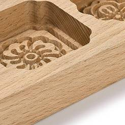 Moule à gâteau de lune presse en bois de hêtre&nbsp;WOOD-K010-07D