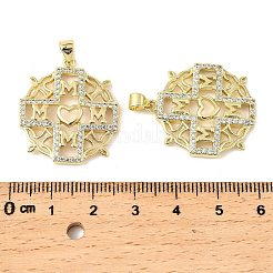 Латунные микро проложить кубического циркония подвески&nbsp;KK-M324-02L-G