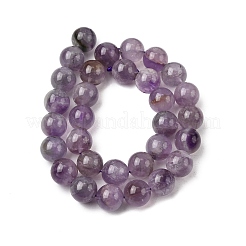 Круглые натуральные аметистовые бусинки G-S380-01C-02