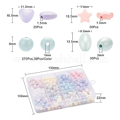 333шт 12 стильные окрашенные акриловые бусины MACR-YW0001-52