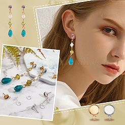 40 шт. 2-цветное ионное покрытие (IP) из нержавеющей стали 304 для сережек-гвоздиков STAS-GA0001-25