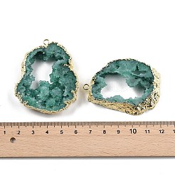 Крашеные самородков натуральный druzy Geode Агат большие подвески&nbsp;G-M287-08