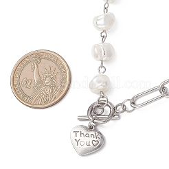 Ожерелье с подвеской в форме сердца из нержавеющей стали 201&nbsp;NJEW-JN05704