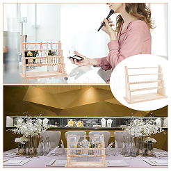 4-уровневый держатель органайзера для сережек из дерева EDIS-WH0031-05B