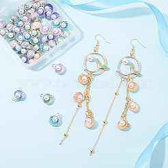 60шт 5 цвета сплава эмаль подвески&nbsp;ENAM-OC0001-02