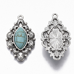 Tibetischer stil Aluminium Anhänger & Charms&nbsp;X-PALLOY-R113-010-RS