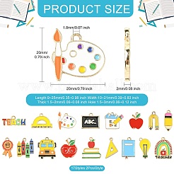 34 шт. 17 стиля подвески из цинкового сплава с эмалью ко Дню учителя&nbsp;FIND-CJ0004-90