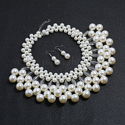 Ожерелья и серьги-подвески из цинкового сплава FS-WG22E5A-01