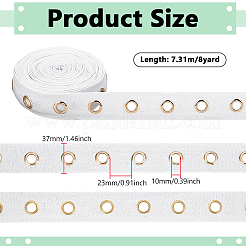 Хлопковые ленты с рисунком «елочка» и кольцами-люверсами OCOR-PH0005-36A-01