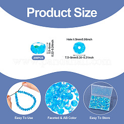 200 шт. Гальванические стеклянные бусины EGLA-TA0001-96B