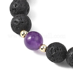 Браслеты из натуральных лавовых камней&nbsp;BJEW-JB12788