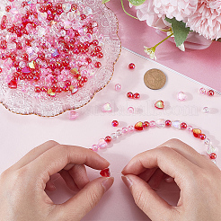 1650 шт. прозрачные акриловые бусины ко Дню святого Валентина SACR-SP0001-11