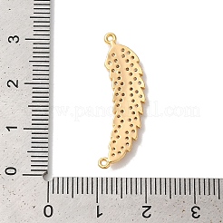 Шармы-соединители из латуни с микропаве из прозрачного кубического циркония&nbsp;KK-M294-28G