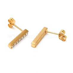 Серьги-гвоздики из нержавеющей стали 304 с вакуумным покрытием PVD EJEW-C099-08