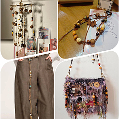 150шт 10 цвета деревянные бусины WOOD-PH0003-57