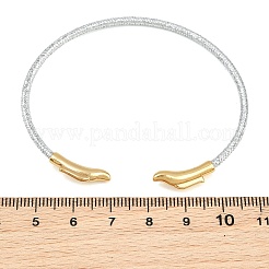 Braccialetti in filo d'acciaio intrecciato&nbsp;KK-CBA6056-02C-G