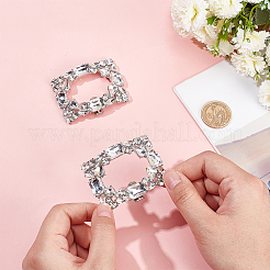 1 пара украшений для обуви из сплава и страз FIND-AN0001-11A