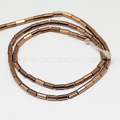 Electroplate non magnetici ematite sintetico fili di perline&nbsp;G-J166-4x2mm-01