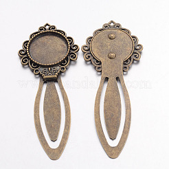 Тибетском стиле сеттинги закладки кабошон&nbsp;LS-TIBE-S157-AB-NR