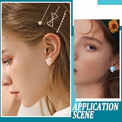 20 шт. 2-х цветные клипсы из нержавеющей стали 304 на подушечки для сережек&nbsp;STAS-SC0004-25