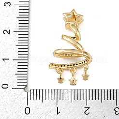 Рождественские латунные подвески с микропаве из фианита&nbsp;LS-KK-K413-01B-G