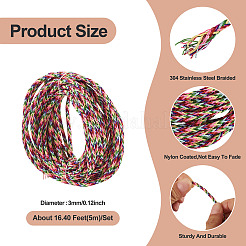 5 м плетеных проводов из нержавеющей стали 304 с нейлоновым покрытием&nbsp;TWIR-TA0001-07B