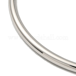 変色しない 7個 304 ステンレススチール 研磨プレーンバングルキット  ステンレス鋼色  1/8インチ（0.3cm）  内径：2-3/8インチ（6cm）&nbsp;BJEW-G695-01P