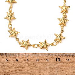 Ожерелья из нержавеющей стали 304 в виде звездных звеньев для женщин&nbsp;NJEW-G178-13G