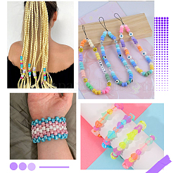 600 шт. 6-х цветные непрозрачные и прозрачные пластиковые бусины KY-SC0001-92