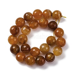 Нити бусин из натурального агата с прожилками дракона (окрашенные и нагретые)&nbsp;G-K390-A03-01