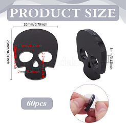 60шт акриловые пуговицы BUTT-PH0001-59A-02