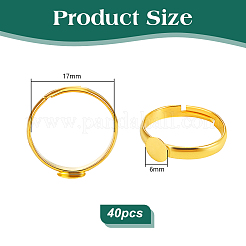 40 шт. латунное основание кольца&nbsp;KK-PH0011-83