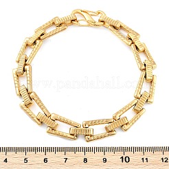 304ステンレススチール台形リンクチェーンブレスレット女性男性用  イオンプレーティング（ip）  ゴールドカラー  8-5/8インチ（22cm）&nbsp;BJEW-F488-46G