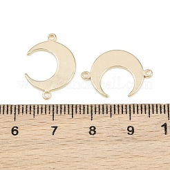 真鍮製コネクタチャーム  月のリンク  ラックめっき  長持ちメッキ  カドミウムフリー＆鉛フリー樹脂  18KGP本金メッキ  18.5x13.5x1mm  穴：1.2mm&nbsp;KK-CBA0FFC-01G