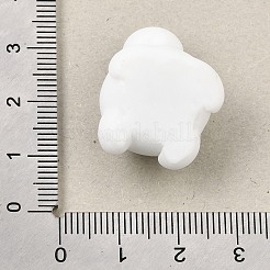 不透明な樹脂製の積み重ねられたエルフのオーナメント  ホームオフィス用マイクロランドスケープデスクトップ装飾  ホワイト  18x20.5x22mm&nbsp;RE-CBA1AA1-02D