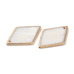 Гальванические подвески из натуральных пресноводных ракушек с позолоченной латунной кромкой SHEL-M019-01G