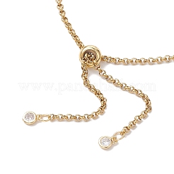 Изготовление слайдера для браслета-цепочки Rolo из нержавеющей стали 304&nbsp;AJEW-JB01243-01