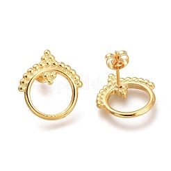 Серьги-гвоздики из нержавеющей стали 304&nbsp;EJEW-H100-04G