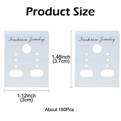 180PCS дисплей карты прямоугольник пластиковые серьги EDIS-FS0001-01B