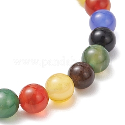 Эластичные браслеты из натурального агата для женщин&nbsp;BJEW-JB12963