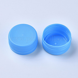 Capsules de bouteilles en plastique, colonne, bleuet, 32.5x16.5mm, diamètre intérieur: 28.5 mm, environ 95~100 pcs / sachet 