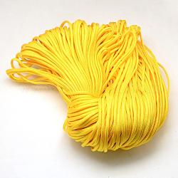 7 nucleo interno corde in poliestere e spandex, tinta unita, per la fabbricazione di braccialetti di corda, oro, 4~5mm, circa 109.36 iarde (100 m)/fascio, 420~500g / bundle