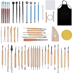 Наборы гончарных инструментов с деревянной ручкой, фурнитура из нержавеющей стали , деревесиные, 110 мм