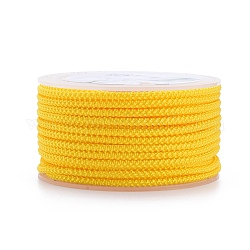 Полиэстер плетеный шнур, желтые, 3 мм, около 12.02~13.12 ярда (11~12 м) / рулон