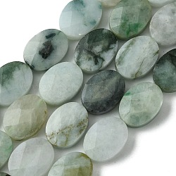 Brins de perles de jadéite du myanmar naturel, facette, Ovale Plat, 16~16.5x12x5.5~6mm, Trou: 1mm, Environ 25 pcs/chapelet, 16.14'' (41 cm)