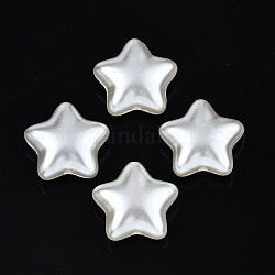 Perle di perle imitazione plastica abs, stella, bianco crema, 19x20x8.5mm, Foro: 2 mm, circa 325pcs/500g
