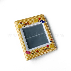 3-Zoll-Mini-PVC-Fotoalbum mit 64 Taschen, Rechteck mit Kükenmuster, golden, 14x11x2 cm